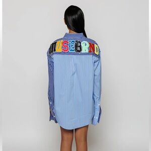 MUSE Brnd LEE VARSITY BUTTON DOWN - BLUE STRIPE brand new Large